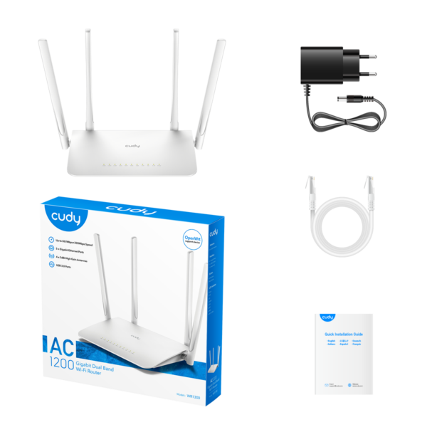 Router Wi-Fi AC1200 cu porturi gigabit și suport Mesh WR1300 3.0 - imagine 4