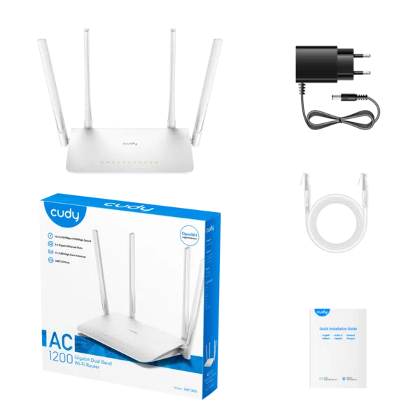 Router Wi-Fi AC1200 cu porturi gigabit și suport Mesh WR1300 3.0 - imagine 4